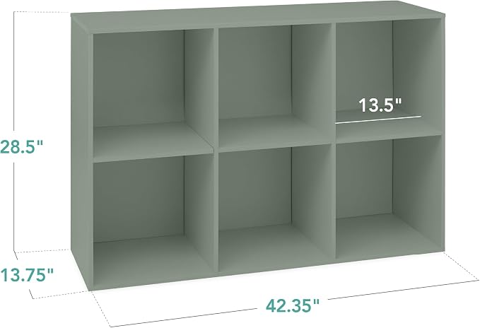 Best Choice Products Kids Bookcase 6-Cube Storage Organizer, 13.5in Shelf - Image 2
