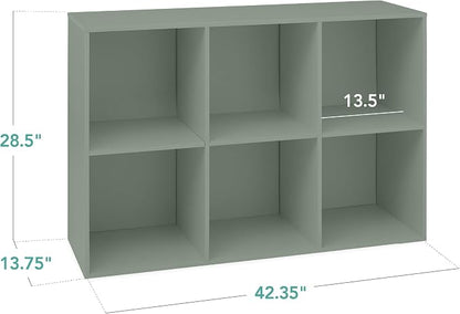 Best Choice Products Kids Bookcase 6-Cube Storage Organizer, 13.5in Shelf - Image 2