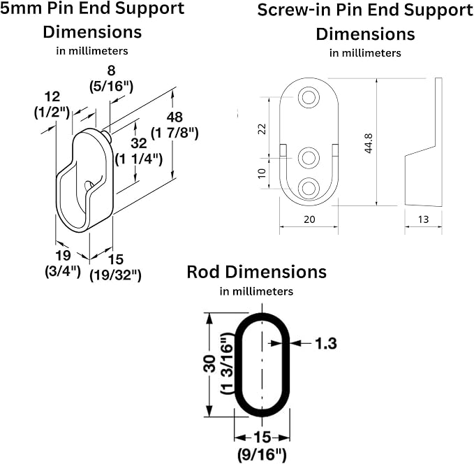 Custom cut to size oval closet rod - Image 4
