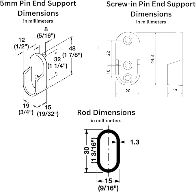 Custom cut to size oval closet rod - Image 4