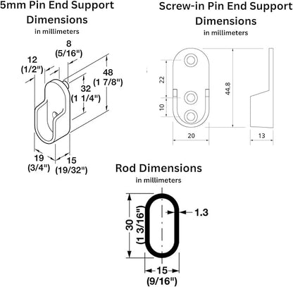 Custom cut to size oval closet rod - Image 4