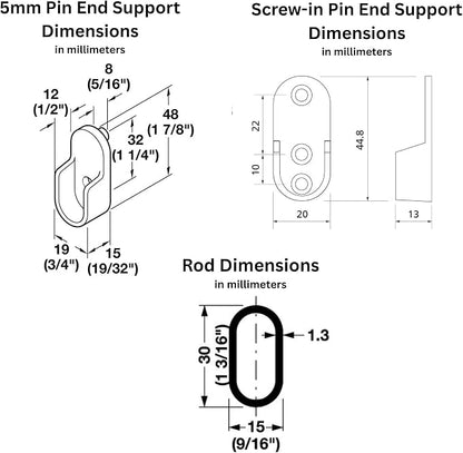 Custom cut to size oval closet rod - Image 4