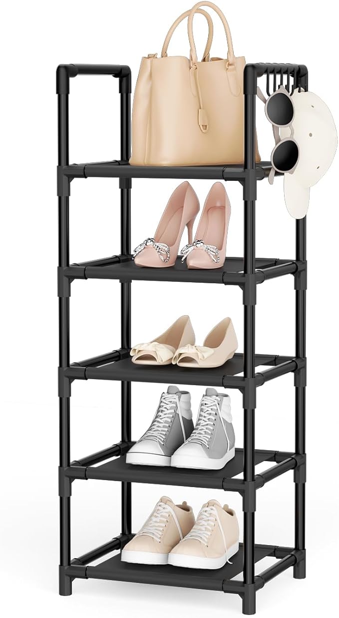 LANTEFUL Narrow Shoe Rack 5 Tier Shoe Shelf Storage by LANTEFULforTidyingHouse