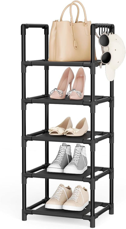 LANTEFUL Narrow Shoe Rack 5 Tier Shoe Shelf Storage by LANTEFULforTidyingHouse