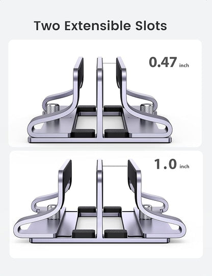 UGREEN 2-Slot Vertical Laptop Stand Holder Desk Compatible - Image 3