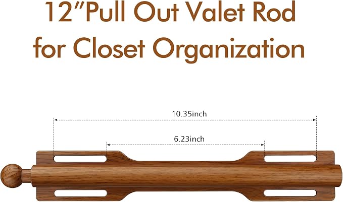 FIRJOY 12" Valet Rod for Closet Pull Out - Image 2