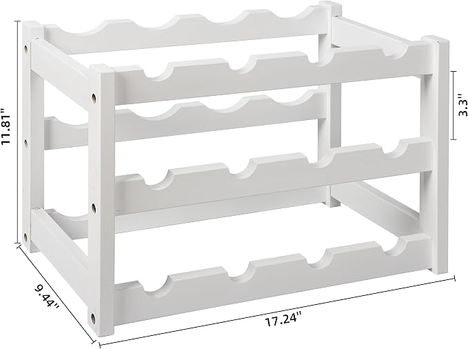 VASMIA Bamboo Wine Rack, Sturdy and Durable Wine Storage Cabinet Shelf - Image 6
