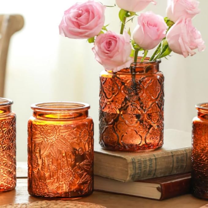 ANSQU Vintage Glass Kitchen Storage Counter Jar, Candy Jars - Image 4
