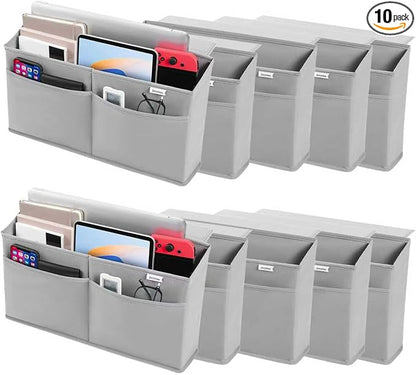 10 Pack Desk Side Hanging Organizer, Adhesive Storage Bag by Joyytuu