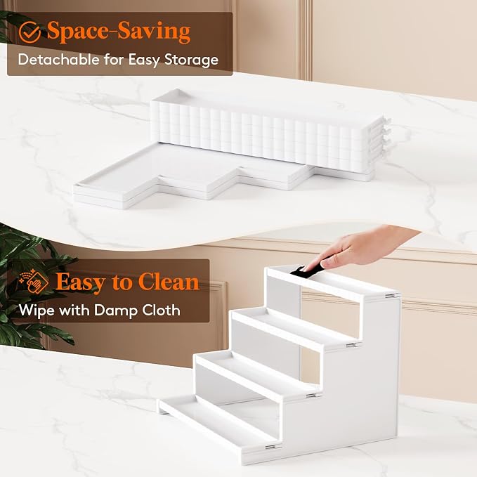 Lifewit Perfume Organizer with Fences, Plastic Cologne Stand, Tool-Free Assembly - Image 8