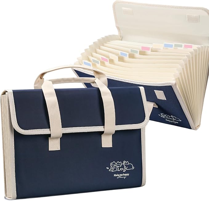 Accordion File Organizer with Handle, 13 Pockets Expanding File Folder by BTFLKNS
