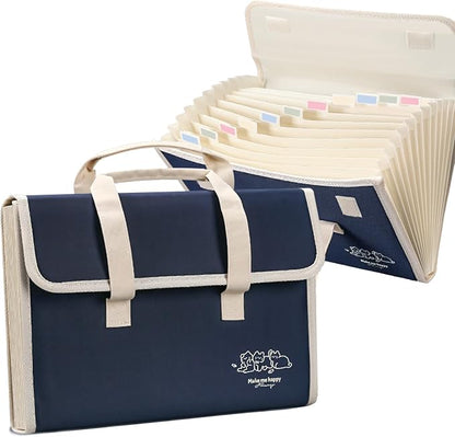 Accordion File Organizer with Handle, 13 Pockets Expanding File Folder by BTFLKNS
