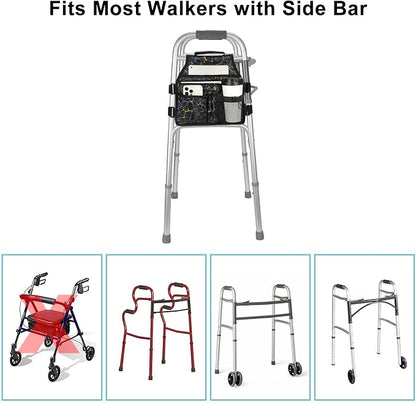 supregear Side Walker Bag, Walker Accessories Bag w/Cup Holder, Folding Walker - Image 7