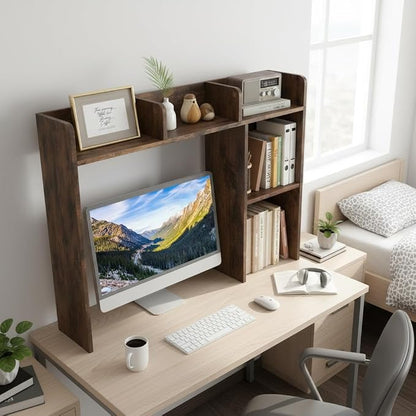 Tangkula Desktop Bookshelf, Countertop Storage Hutch - Image 4