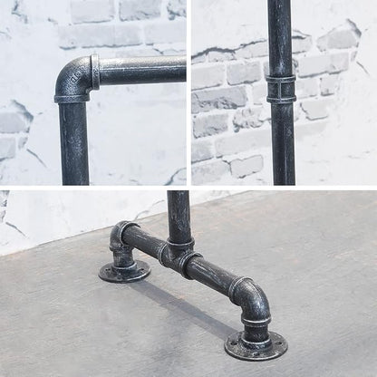 Industrial Pipe Clothing Rack 59in, Clothes Racks - Image 4