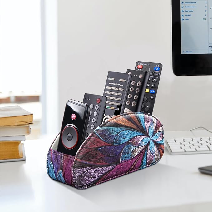 Remote Control Holder PU Leather TV Remote Caddy - Image 2