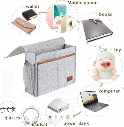 Bedside Caddy, Felt Bedside Storage Organizer, Hanging Storage - Image 8