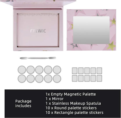 Pink Empty Refillable Magnetic Makeup Palette - Image 3