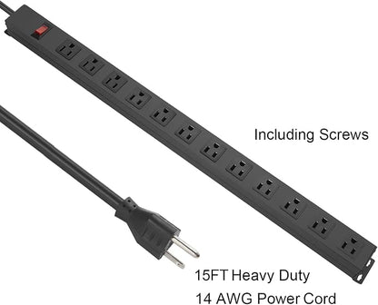 HHSOET Aluminum Wall Mount Power Strip - Image 4