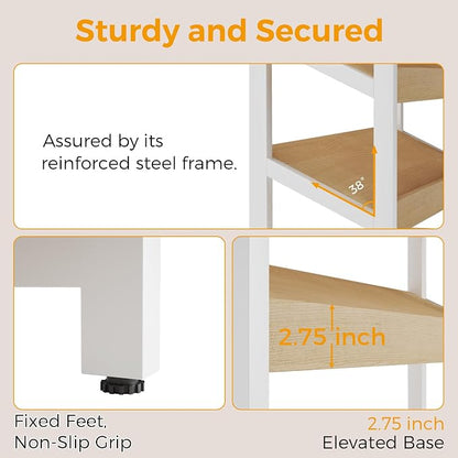 6-Tier Floor Standing Magazine Rack, Modern Literature Display Stand, Heavy - Image 5