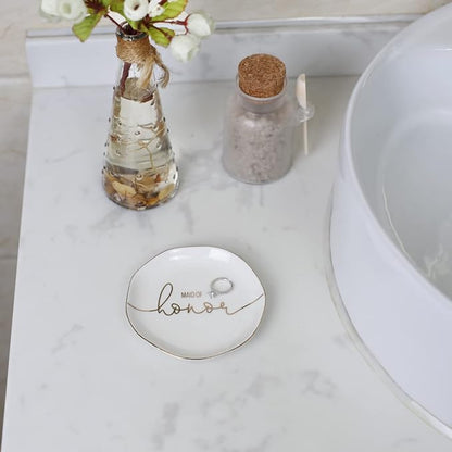 Wedding Ring Dish For Maid of Honor-Jewelry Dish Tray-Gifts for Bridesmaid - Image 4