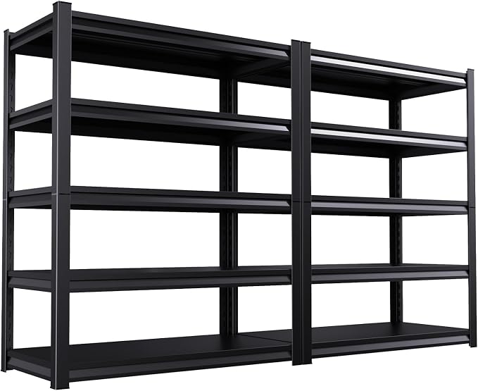 2 Pack Garage Shelving Heavy Duty Storage Shelves 3000LBS Adjustable Garage by AOJUFEO