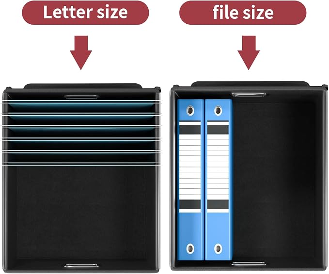 File Organizer Box with Lids, Collapsible File Folder Organizer | File Box with - Image 3