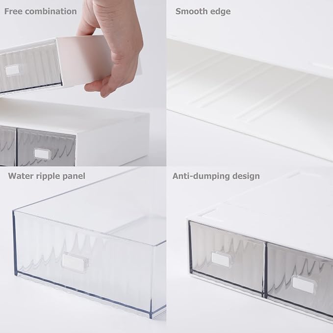 Ykpokir Desktop Organizer with Drawers Stackable Storage Stackable Drawers 3 - Image 3
