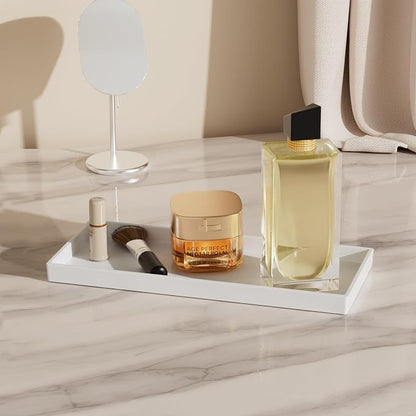 Vanity and Bathroom Tray, 11.8" ABS Countertop Organizer, Waterproof Vanity Tray - Image 4