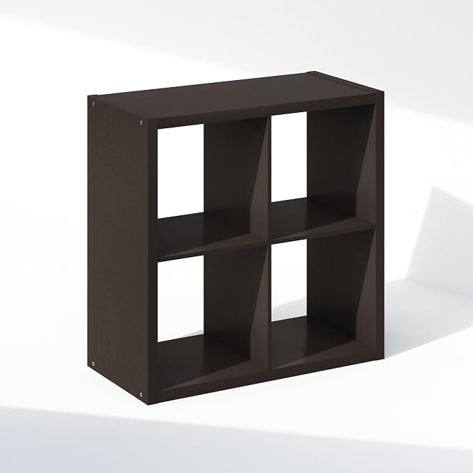 Furinno Cubic Extra Thick 4-Cube Closet Organizers and Storage, Dark Oak | 14.6 - Image 7
