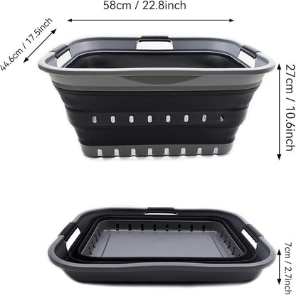 SAMMART 42L Collapsible Plastic Laundry Basket - Image 3