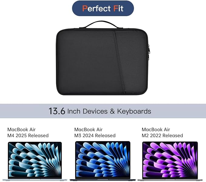 13 Inch Laptop Carrying Sleeve for 2026 2025 Apple MacBook Air 13 Inch Laptop - Image 3
