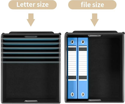 File Organizer Box with Lids, Collapsible File Folder Organizer | File Box with - Image 3