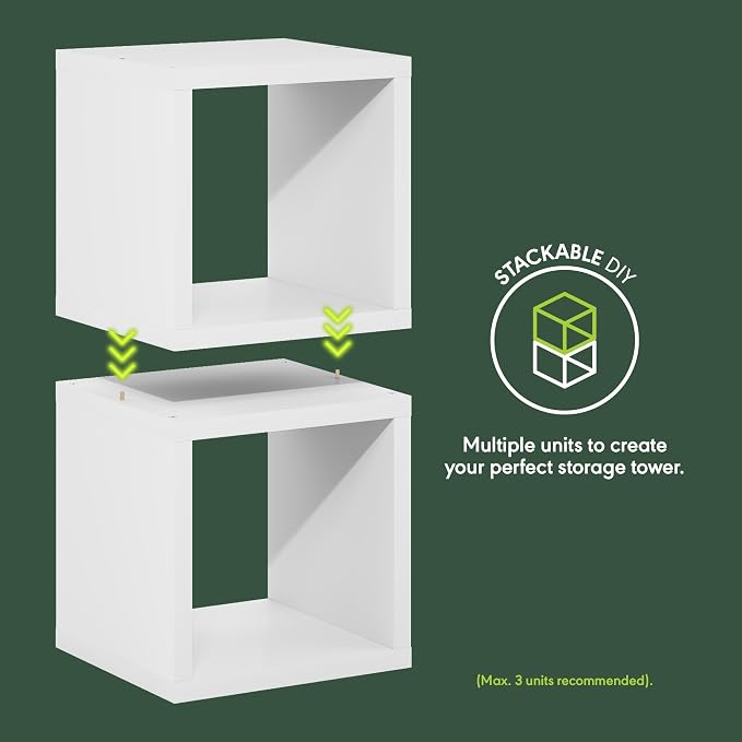 Furinno Cubicle Book Shelf, Cube Storage Organizer Bookcase - Image 4