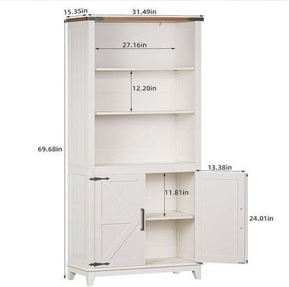5 Tier Bookshelf 70in Tall Bookcase - Image 2