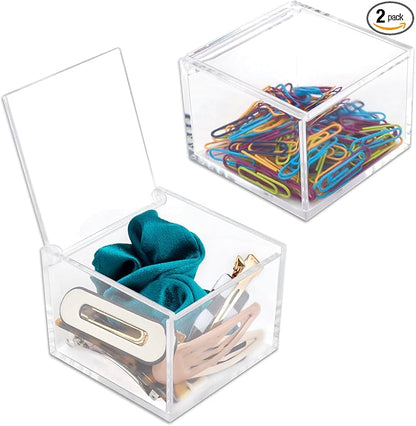 2 Pack Small Clear Acrylic Organizer by Deoot