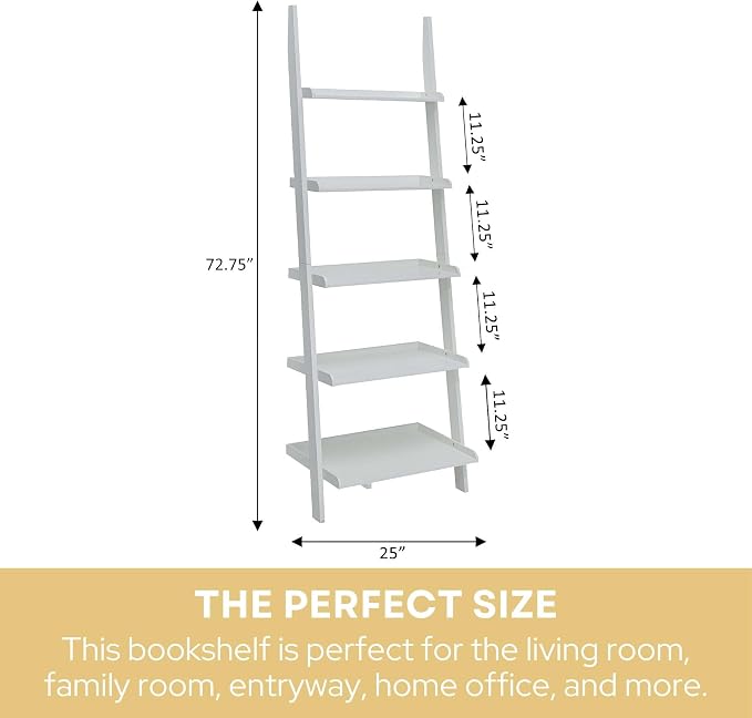 Convenience Concepts French Country Bookshelf Ladder - Image 2