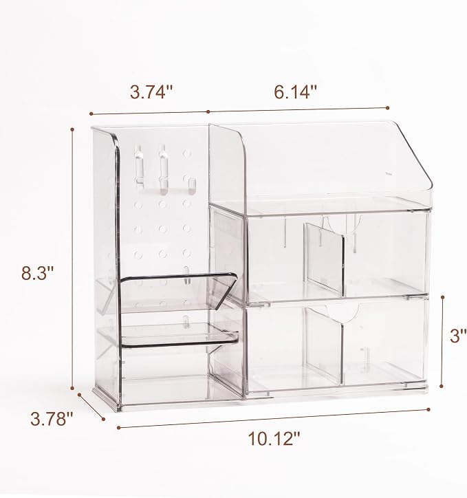 Cabbrix 3 Tier Clear Makeup Organizer - Image 6