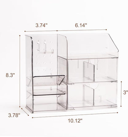 Cabbrix 3 Tier Clear Makeup Organizer - Image 6