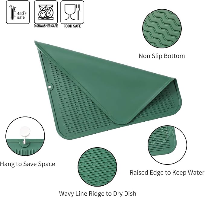 Silicone Dish Drying Mat for Multiple Usage, Easy clean, Eco-friendly, - Image 3