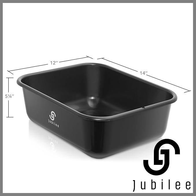 Jubilee 4-Pk Plastic Storage Bin, 11L Black Bus Utility Tub – Heavy Duty - Image 7