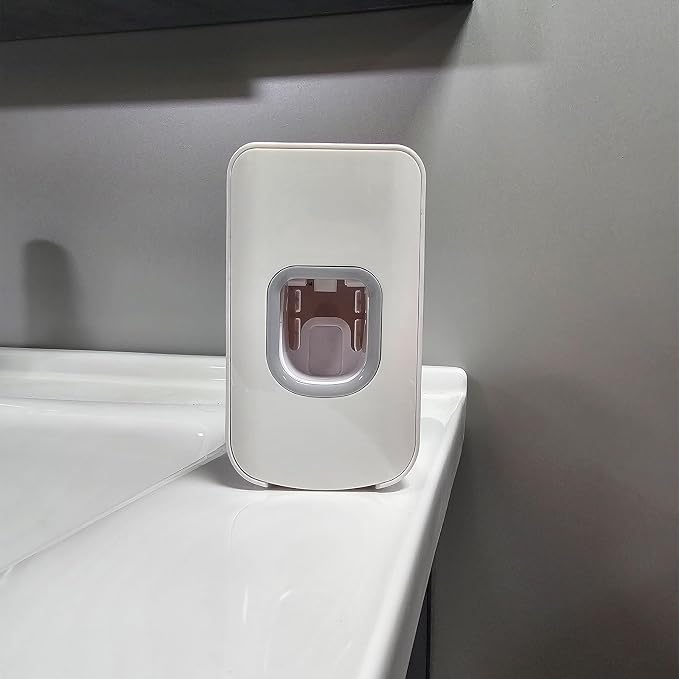 2 Slot Toothbrush Holder and Toothpaste Dispenser Wall Mounted, Automatic - Image 6