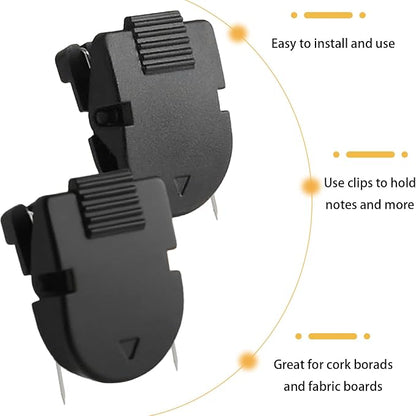 15 PCS Cubicle Clips Black Plastic Cubicle Accessories Hooks - Image 2