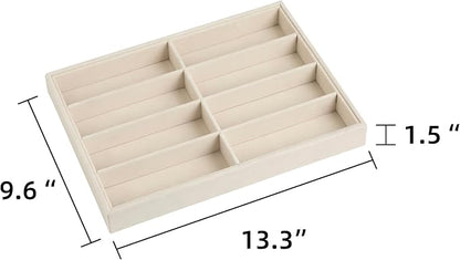 Frebeauty Sunglass Organizer, Velvet Glasses Organizer, 8-Slot Sunglasses Tray - Image 3