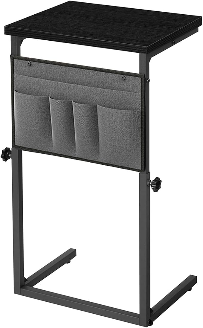 HOOBRO C Shaped End Table, 29.5’’ Adjustable Height Side Table by HOOBRO