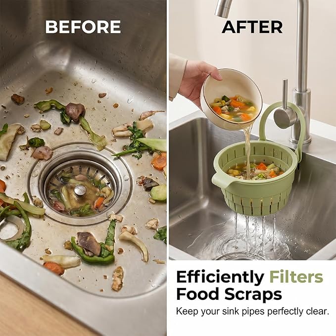 Foldable Hanging Kitchen Sink Drain Basket, 2026 New Collapsible Faucet-Hanging - Image 3