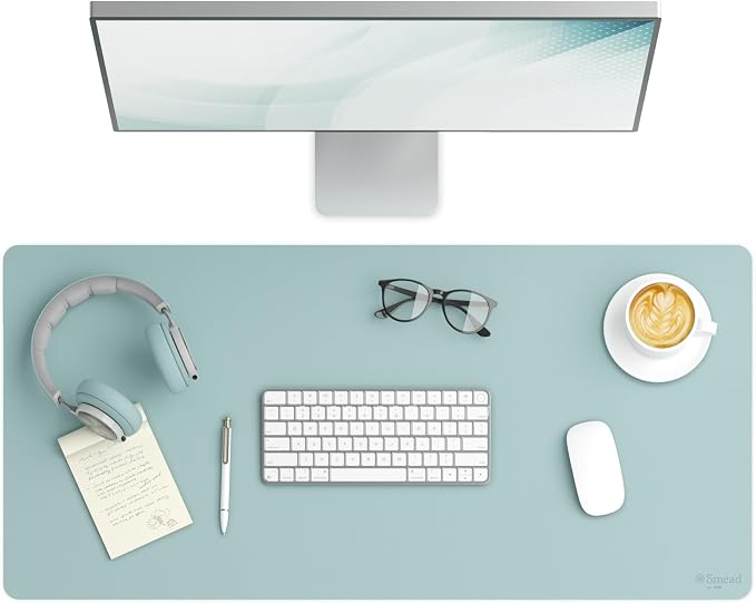 Smead Desk Pad, Vegan Leather Desk Mat by SMEAD
