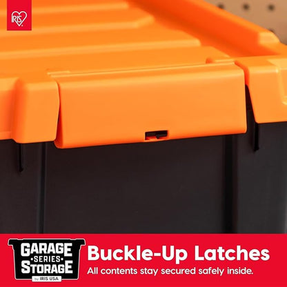 IRIS USA 4 Pack 12 Gallon Lockable Storage Bins, Heavy Duty Stackable Containers - Image 5
