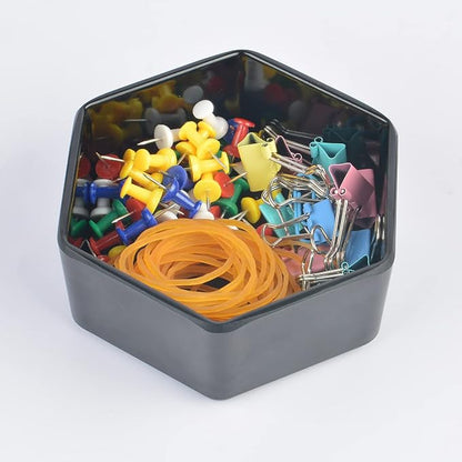 Resin Paper Clip Dispenser for Home Office School, Office Binder Clip Push Pin - Image 5