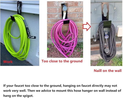 Garden Hose Hanger Wall Mount Heavy Duty Hose Holder Hook - Image 4